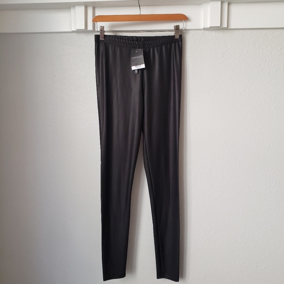 NWT Topshop leather-look leggings - Picture 2 of 6